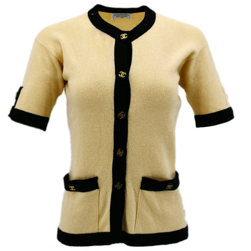 Chanel Short Sleeve Cardigan Ivory