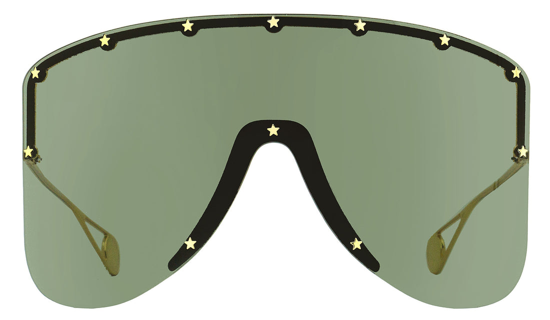 Gucci Unisex Star Mask Sunglasses GG0541S 001 Gold 99mm