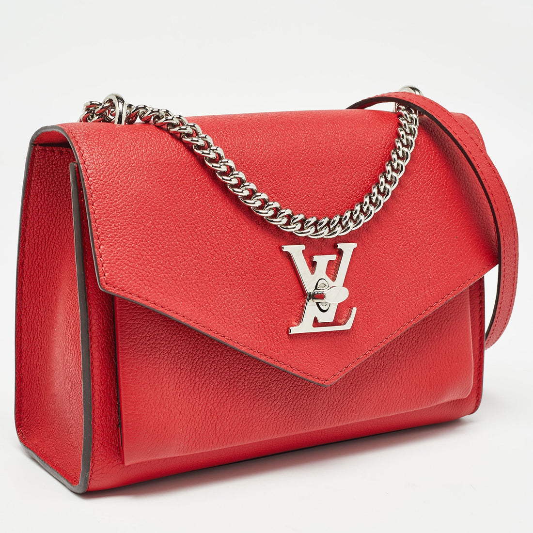 Louis Vuitton Red Leather My Lockme Bb Bag