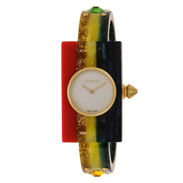 Gucci  Web Mother of Pearl Resin Quartz Women's Watch YA143520