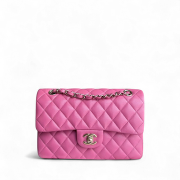 Chanel Classic Flap Small - Togo/epsom/caviar/clemence/callfskin/cowhide/lambskin 23CM Quilted Grained CalBNkin Pink Gold Hardware Series 28