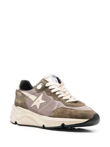 Running Sole Sneaker In Olive Green/cream