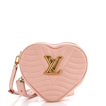New Wave Heart Crossbody Bag Quilted Leather