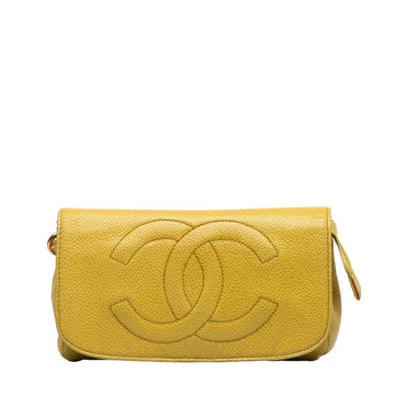 Chanel Cocono mark Porch Yellow Caviar   Chanel