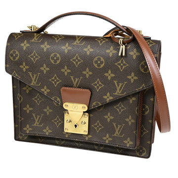 Louis Vuitton Monceau  Canvas Shoulder Bag