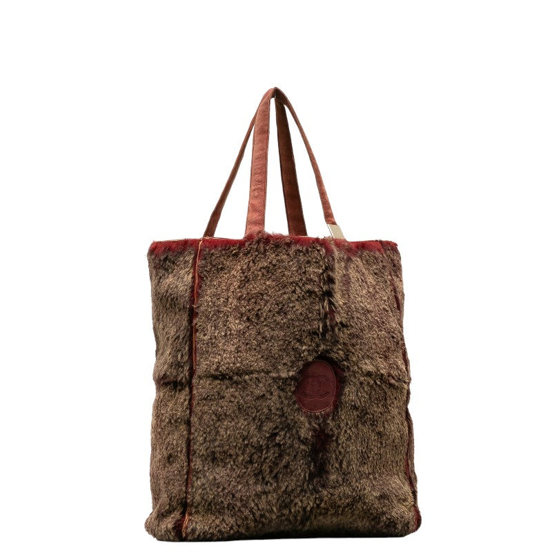 Chanel Cocono mark Rapunzel  Bag houlder Bag Brown Red lace Lady Chanel