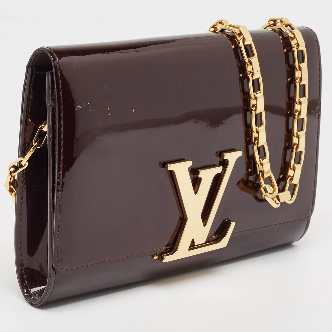 Louis Vuitton Amarante Vernis Chain Louise Gm Bag