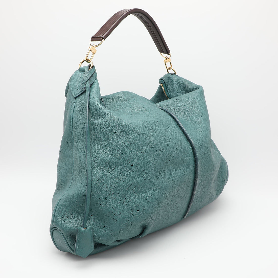 Louis Vuitton Turquoise Monogram Mahina Leather Selene Gm Bag