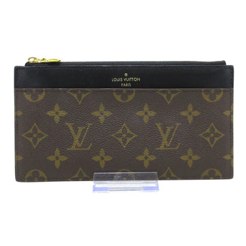 Louis Vuitton Porte-Monnaie Slim  Canvas Wallet