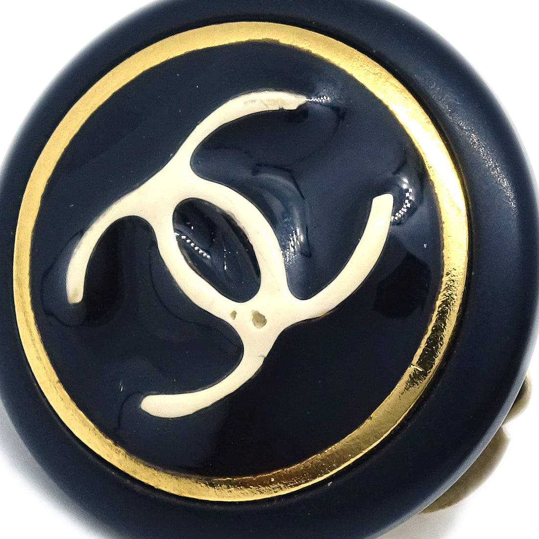 Chanel Button Earrings Clip-On 97A