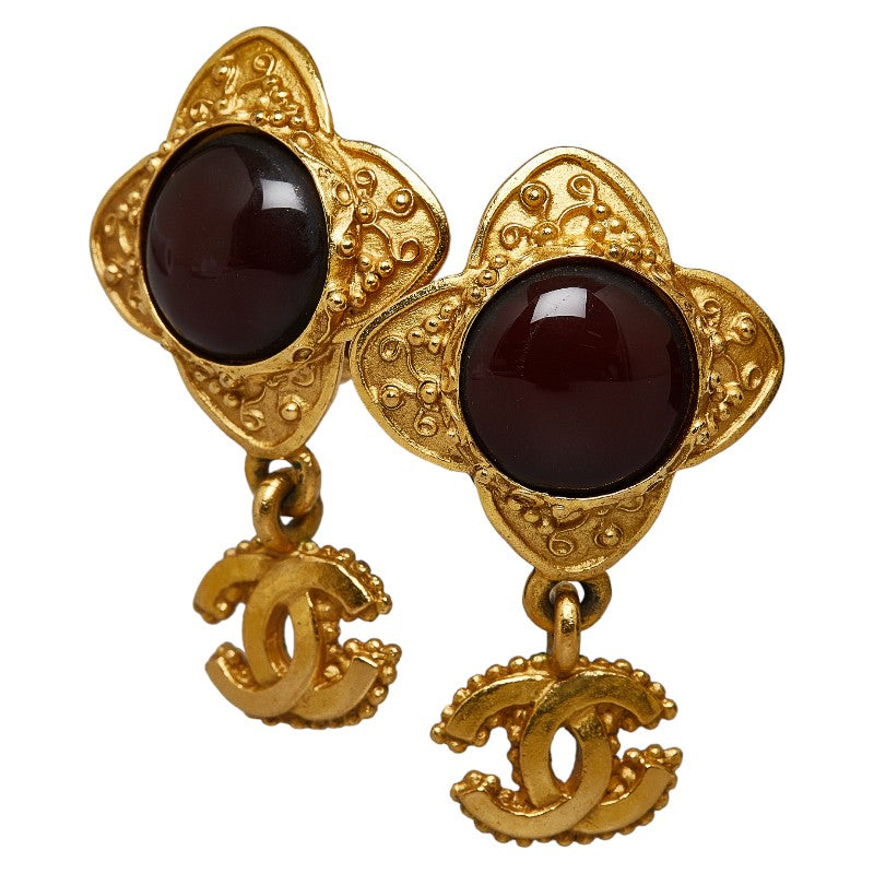 Chanel Gripowa Cocono mark Earring Gold Pearl  Ladies Chanel