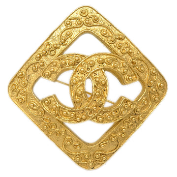 Chanel Rhombus Brooch Pin Corsage Gold 94A