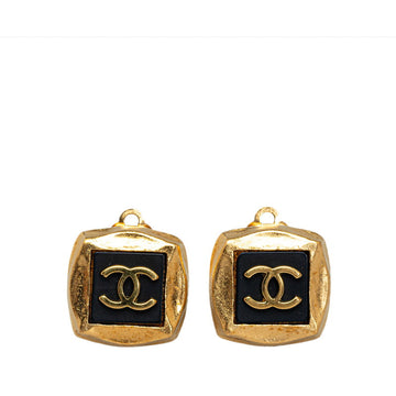 Top Quality Chanel  Coco Square Earring Gold Black   Chanel