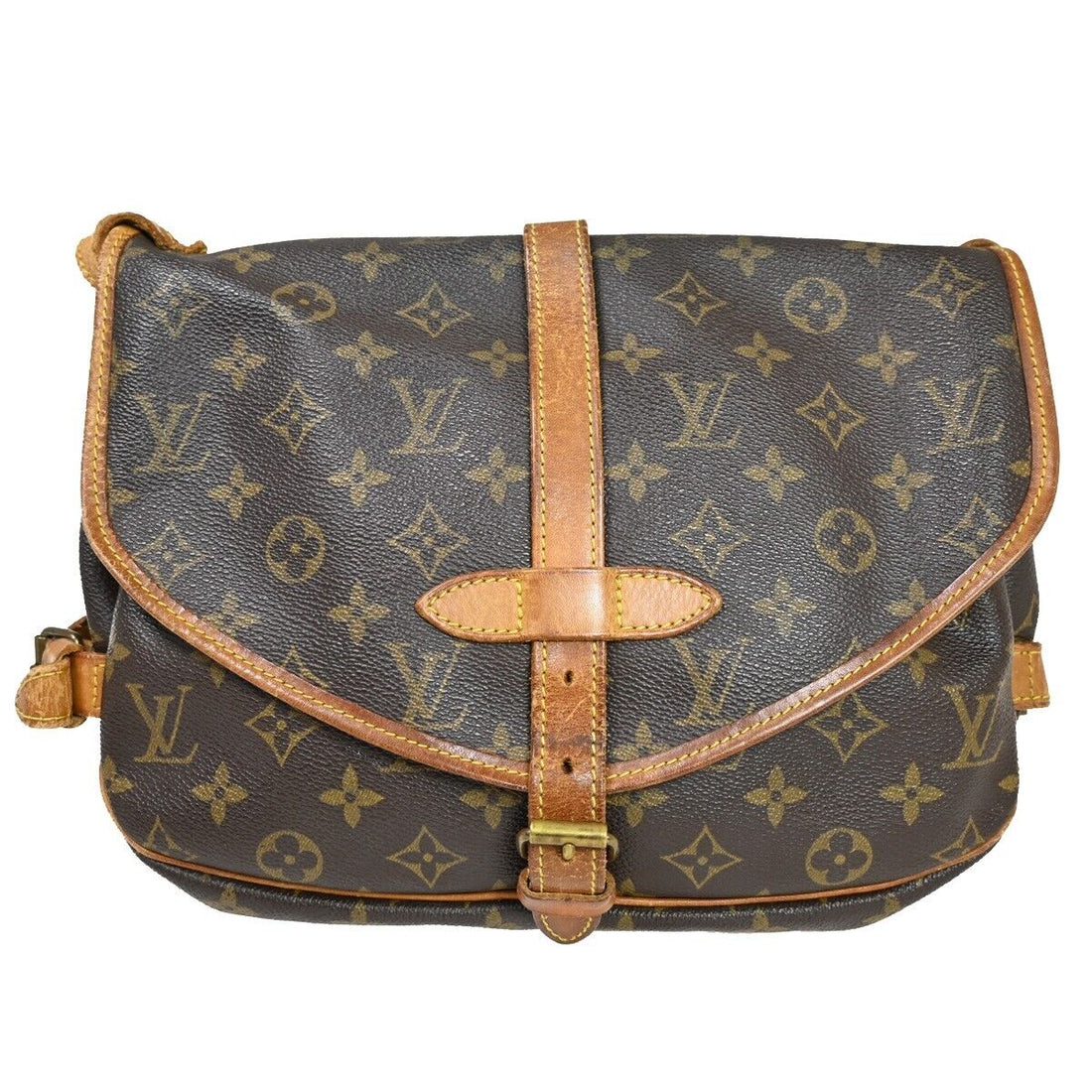 Louis Vuitton Saumur 30  Canvas Shoulder Bag