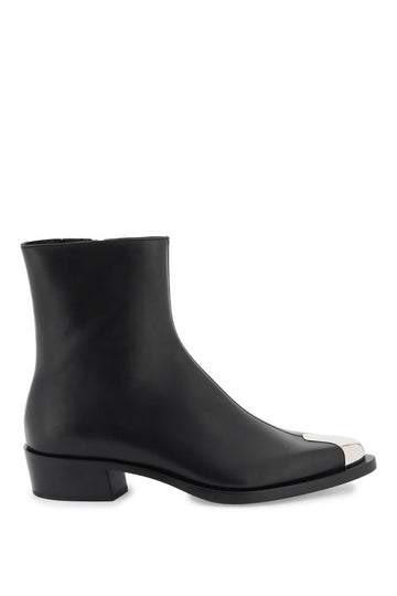 LEATHER PUNK ANKLE BOOTS