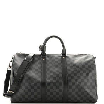 Keepall Bandouliere Bag Damier Graphite 45