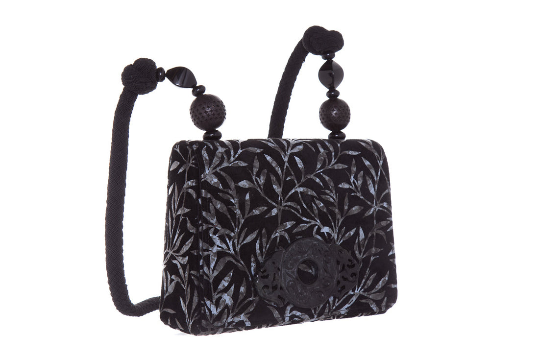 Rafael Sanchez  Black Printed Shoulder Bag