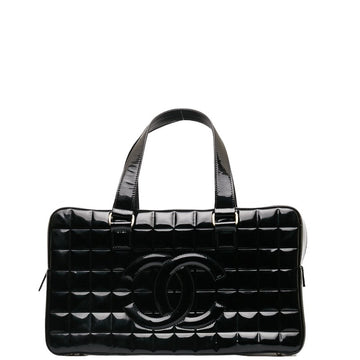 Chanel Chocolate Bar Coco Mini Boston Bag Handbag Black  Leather Leather  CHANEL