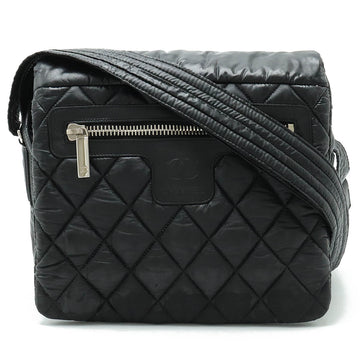 Chanel  Chanel Coconut Mattress Small Messenger Shoulder Bag Sloping Nylon Black Black Silver Gold A48616