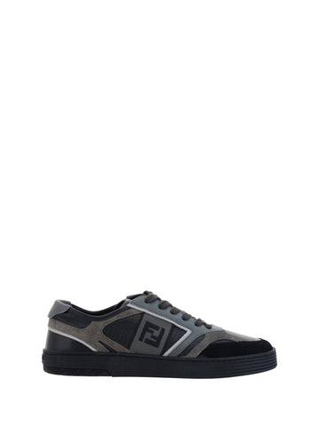 Fendi Elevate Your Steps with Sleek Monochrome Men's Sneakers