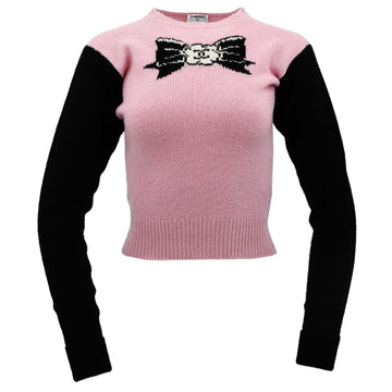 Chanel Fall 1995 bow-print cashmere jumper #38
