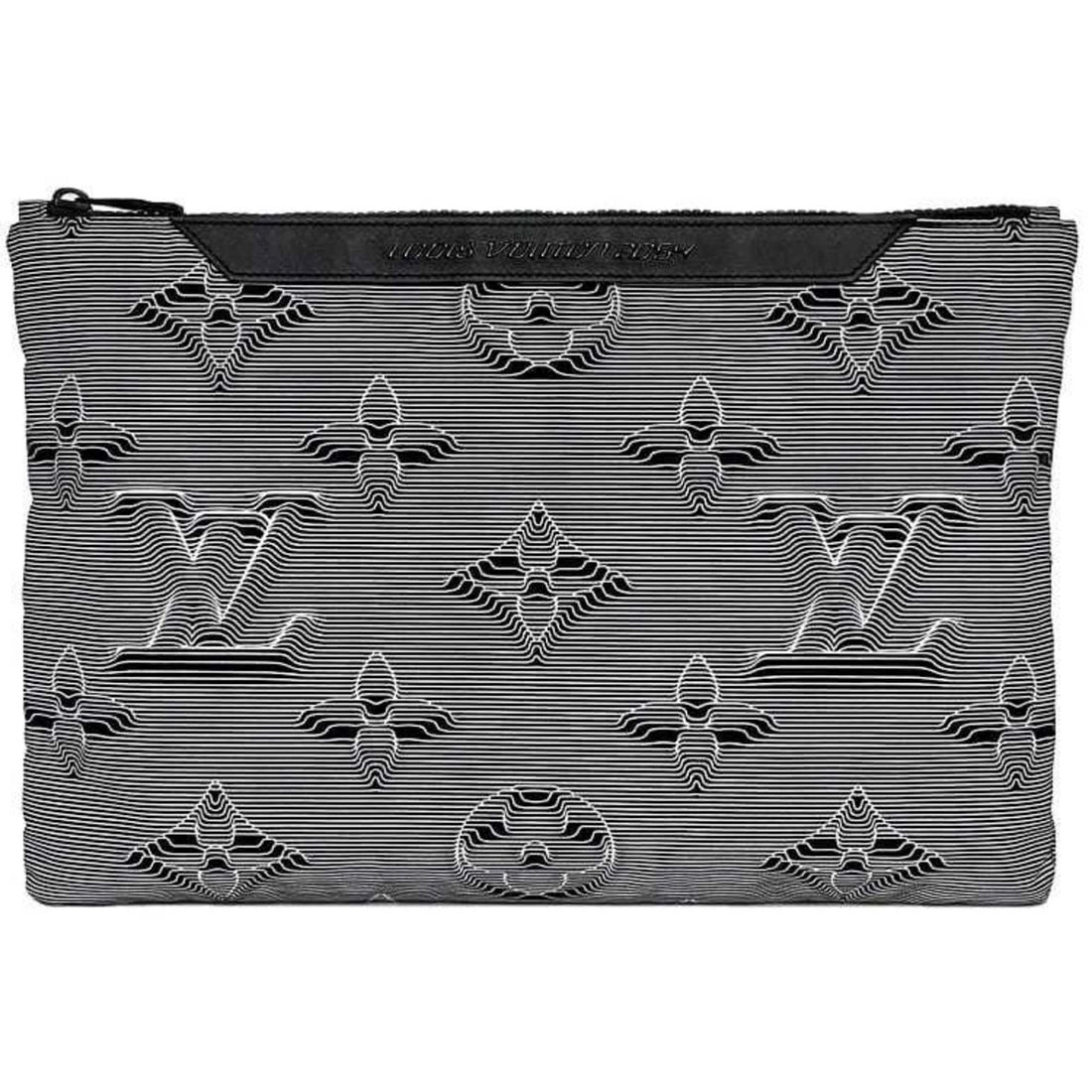 Louis Vuitton   Monogram yellow Nylon Clutch Bag Handbag Pochette