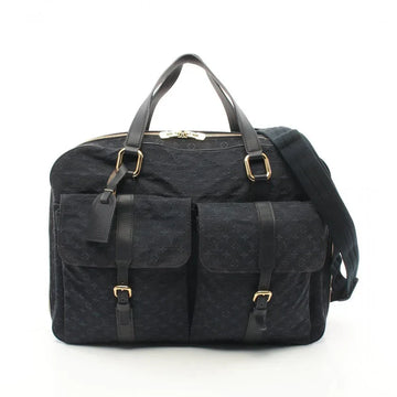 Louis Vuitton Claudine Handbag Mini Lin Black B9-49