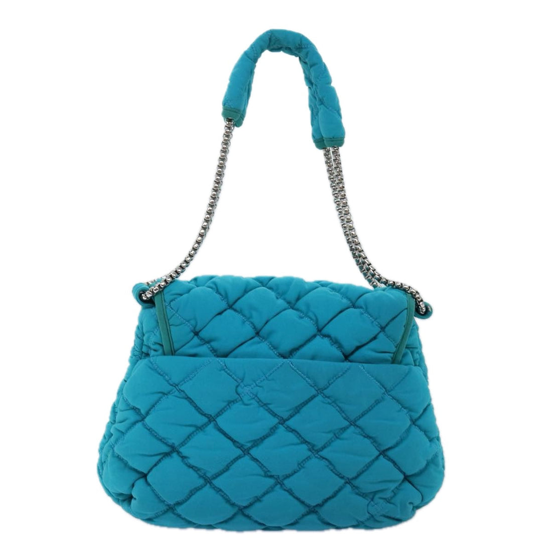 Top Quality Chanel Chain Shoulder Bag Nylon Blue CC Auth 74407A