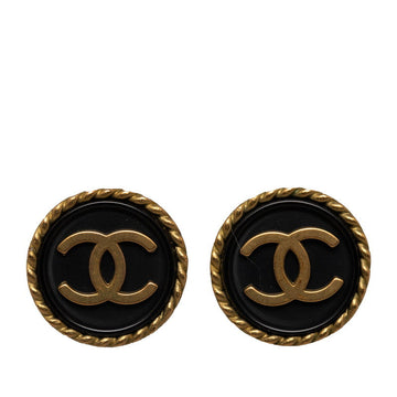 Top Quality Chanel  Cocomark Wind Cars Earrings Gold Black Mack   CHANEL