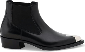 LEATHER ANKLE BOOTS