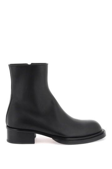 CUBAN STACK ANKLE BOOTS
