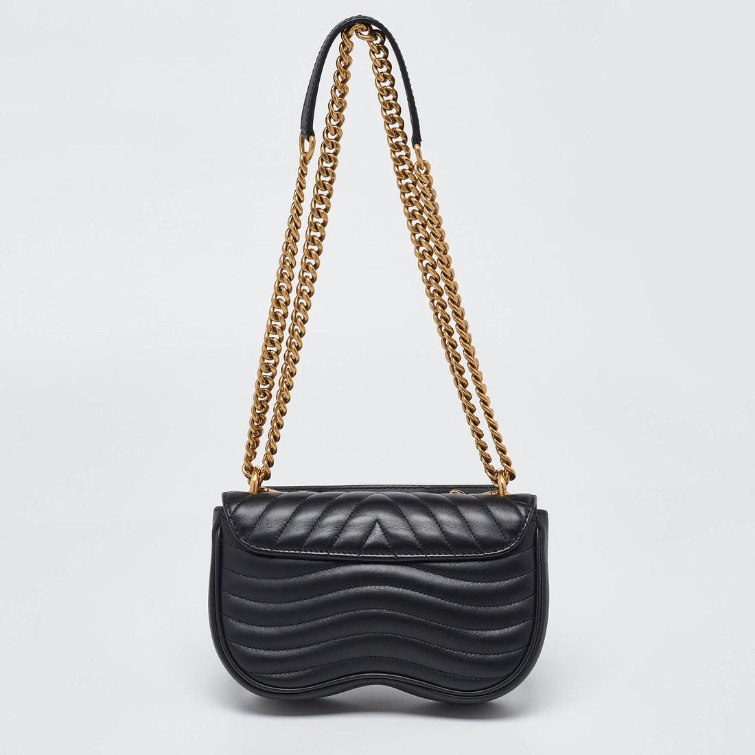 Louis Vuitton Black Leather New Wave Chain Pm Bag