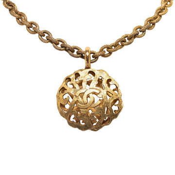 Chanel Coco Round Chain Long Necklace G   Chanel