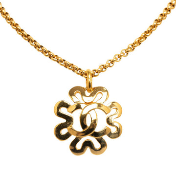 Chanel  Cocono mark Clover Necklace Gold Ladies