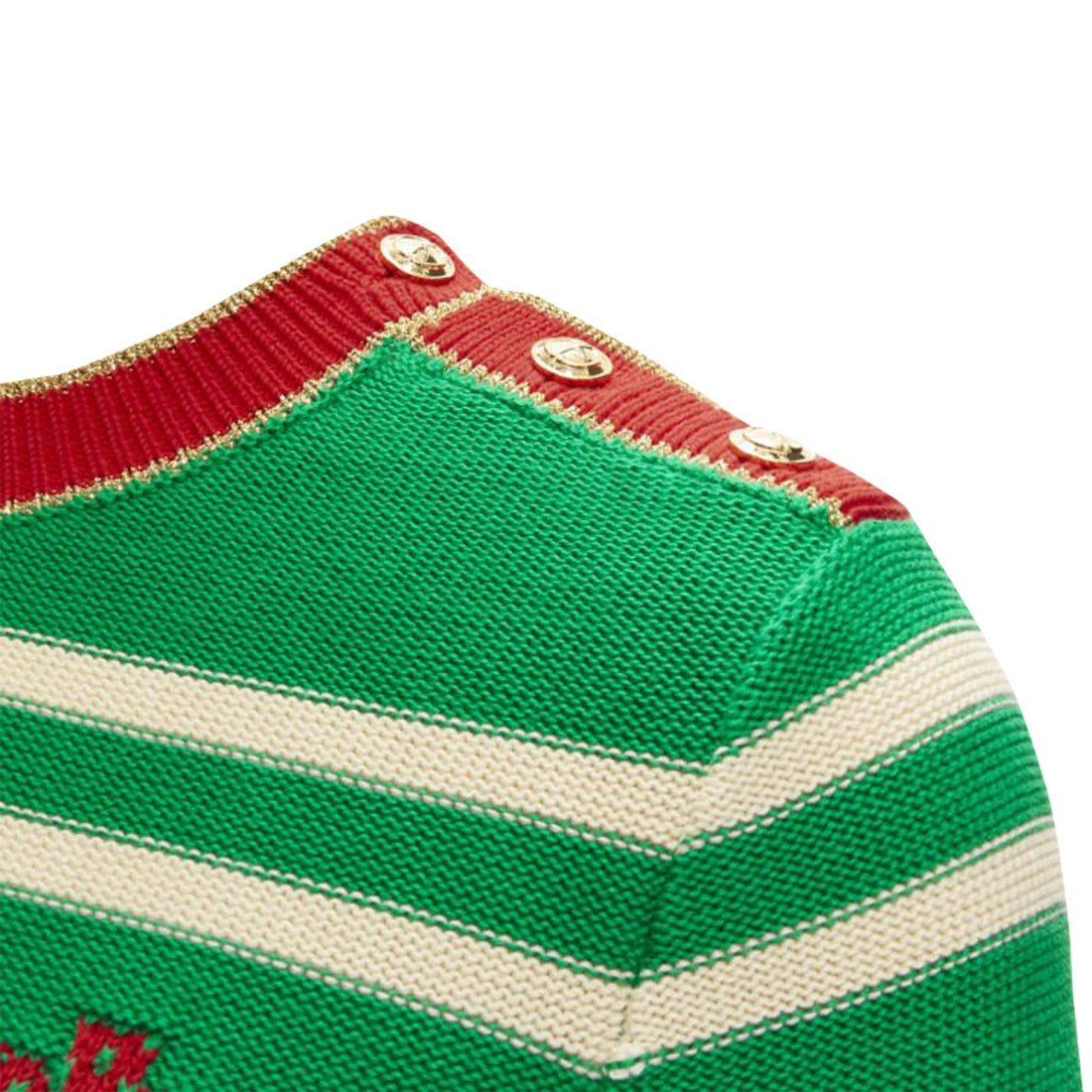 Gucci sailor intarsia embroidery striped sweater
