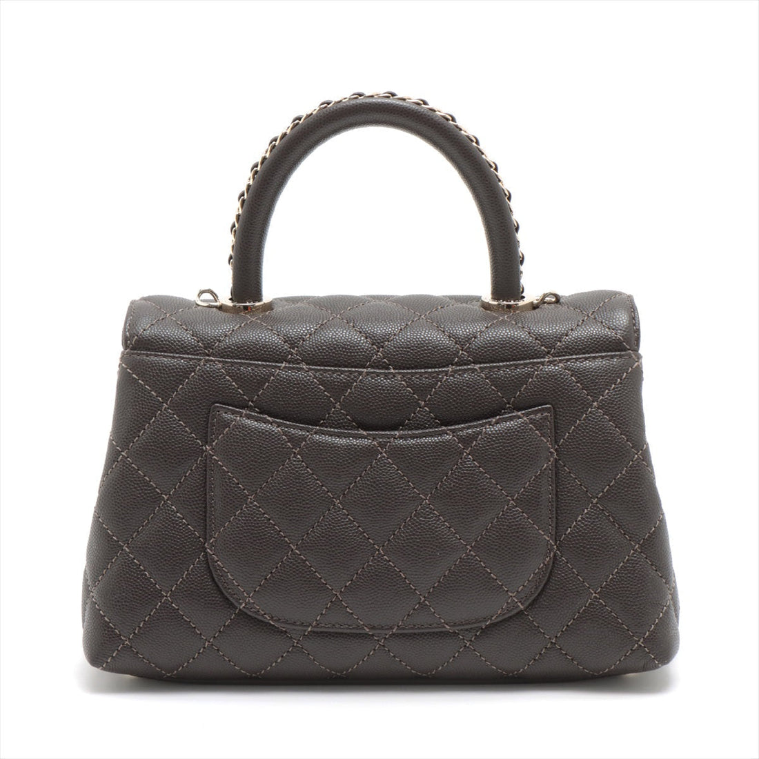 Chanel Cocohandle Caviar S 2WAY Handbag Matrasse Brown Gold  IC Chip