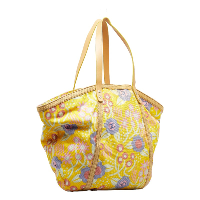 Chanel Flowers Flower  Multi-Color Canvas Leather  Chanel
