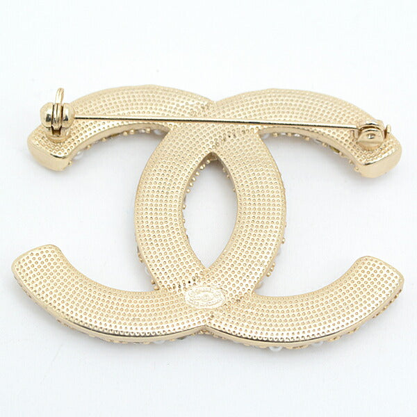 Chanel Coco no mark Rhinestone Brooch Gold Plated