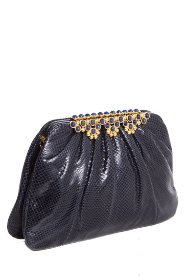 Judith Leiber Navy Evening Bag