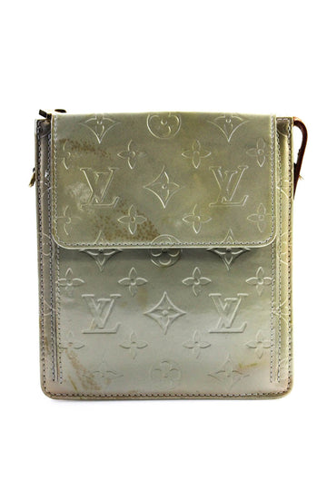 Louis Vuitton Womens Monogram Vernis Mott Flap Tote Handbag Neutrals Beige