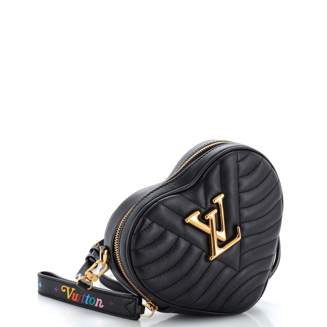 New Wave Heart Crossbody Bag Quilted Leather