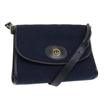 CHRISTIAN Pearl Street Bags Dior Trotter Canvas Shoulder Bag Navy Auth 77938