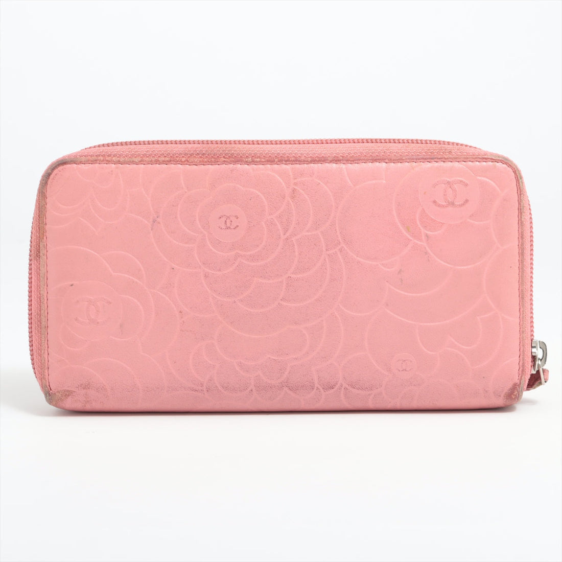 Top Quality Chanel Camelia  Round  Wallet Pink Silver Gold  17th