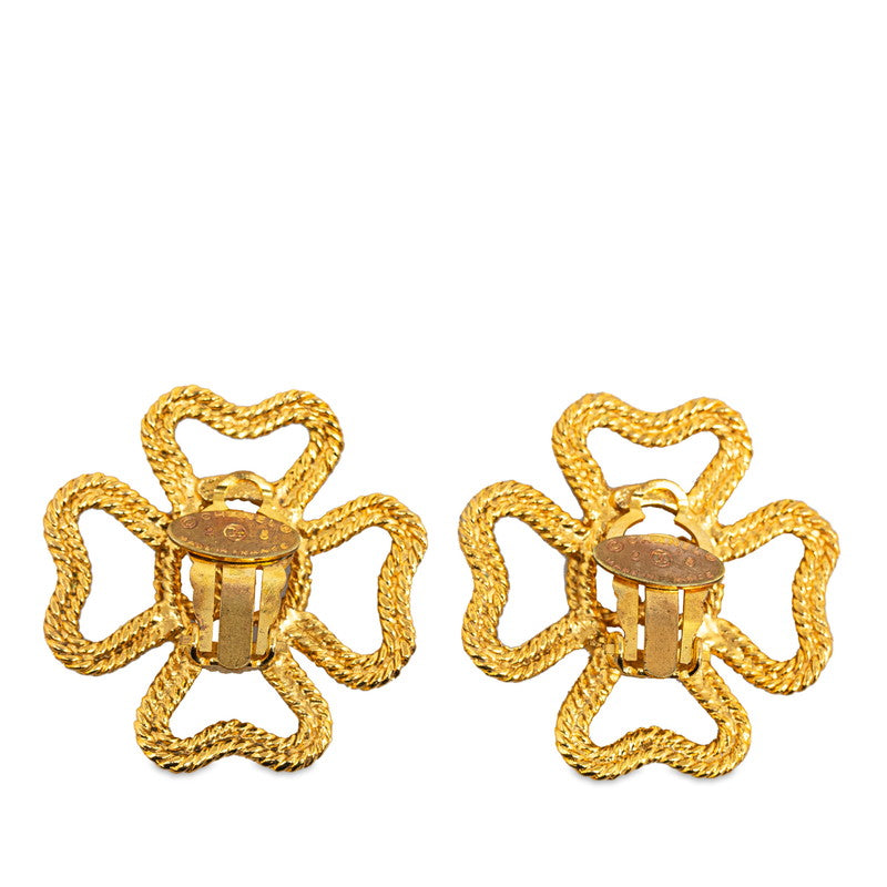 Chanel Coco Clover Motif Earring G   Chanel