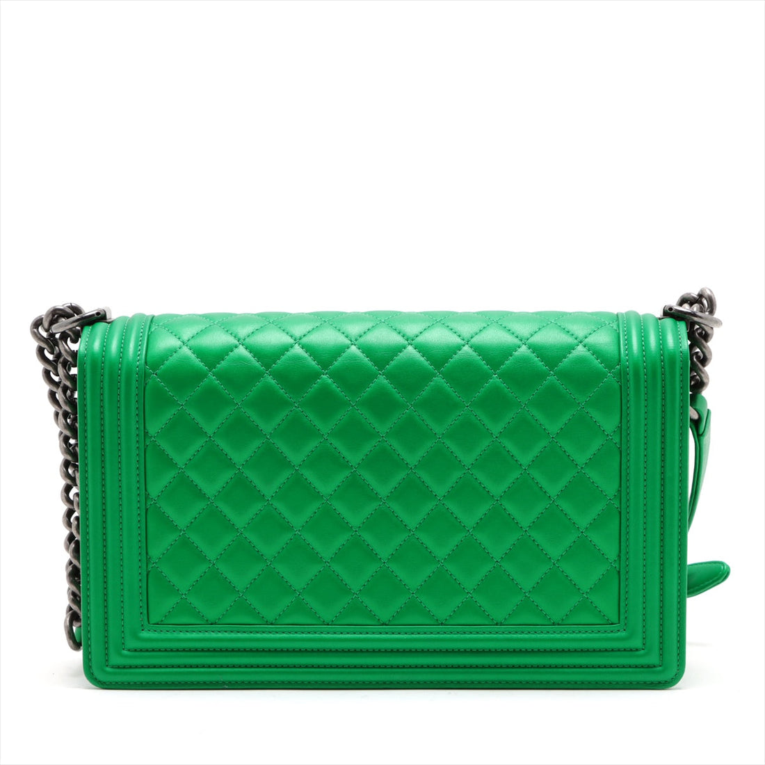 Chanel Boy  Chanel 28   Chain Shoulder Bag Green Gummetal Gold  20th A92193