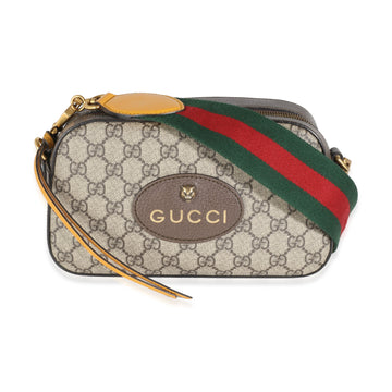 Gucci Beige GG Supreme Web Neo  Messenger