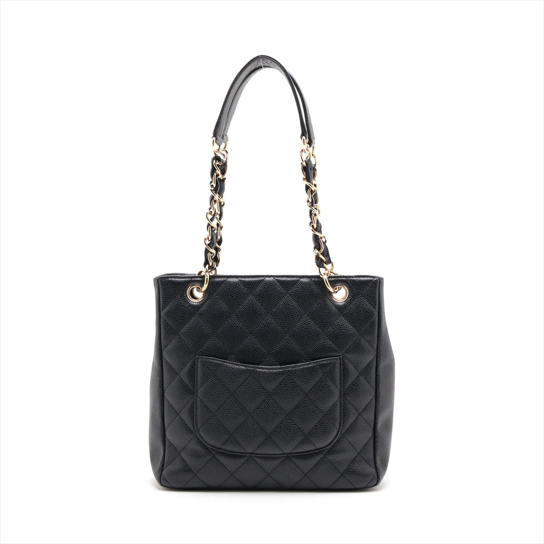 Chanel PST Caviar S Tote Top Bag Black Gold  8th