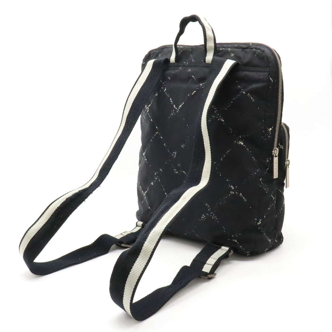 Chanel  Travel Line Rucksack Backpack  Nylon  Black Black Blumin