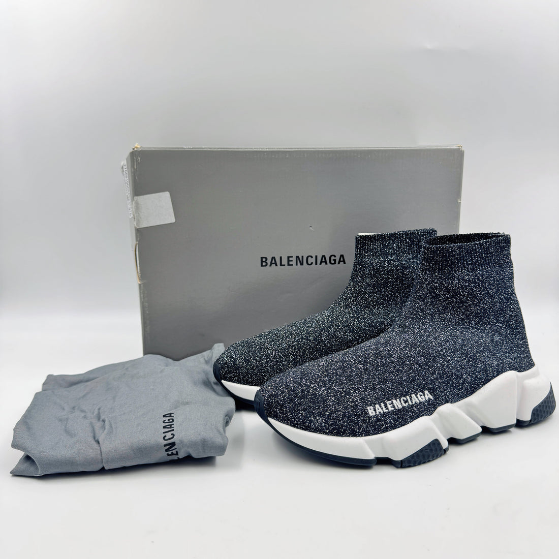 Balenciaga Lurex Fabric Speed Sock Sneakers SIze36.5 TWS