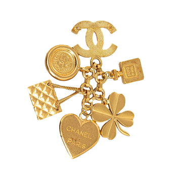 CHANEL Icon Charms Pin Brooch Costume Brooch